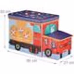 Tabouret pouf coffre boîte a Jouets pouf enfant pliable bleu