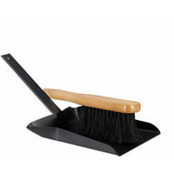 Pelle à cendres de cheminée et balayette en acier four poêle cheminée 37 cm noir