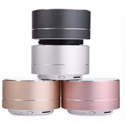Enceinte Metal Bluetooth pour IPHONE 12 Smartphone Port USB Carte TF Auxiliaire Haut Parleur Micro Mini (ARGENT)