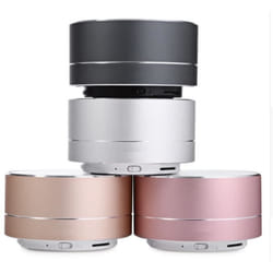 Enceinte Metal Bluetooth pour IPHONE 12 Smartphone Port USB Carte TF Auxiliaire Haut Parleur Micro Mini (ARGENT)
