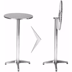 Utilisation polyvalente (Table de bar, Table de bistro, Table Haute, Table de Jardin, Table Aluminium, Mange débout). Table h ...