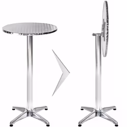 Utilisation polyvalente (Table de bar, Table de bistro, Table Haute, Table de Jardin, Table Aluminium, Mange débout). Table h ...