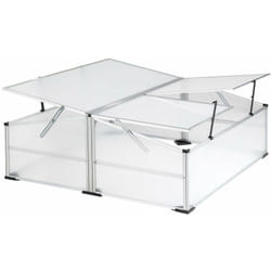 Mini serre de jardin aluminium 102 x 102 cm polycarbonate