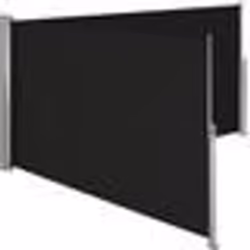 Auvent store lateral brise vue paraventretractable double noir 200 x 600 cm