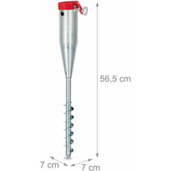 Helloshop26 - Douille pied de sol pied de parasol 25-55 mm acier galvanisé argenté