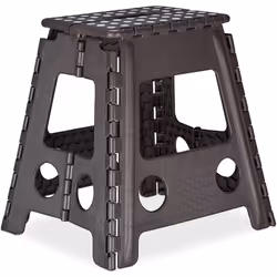 Tabouret pliable Siège pliant dans la salle de bain et la cuisine Atteindre les hautes étagères avec le grand escabeau Ranger ...