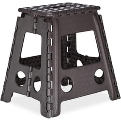Helloshop26 - Tabouret pliable transportable xl 120 kg noir