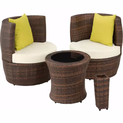 Fauteuils : Dimensions (lxPxH) : environ 71 x 68 x 72 cm Surface d’assise (lxP) : environ 67 x 60 cm Hauteur d’assise (avec c ...