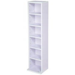 Helloshop26 - Armoire étagère rangement cd / dvd meuble de rangement pour 100 CDs blanc/violet