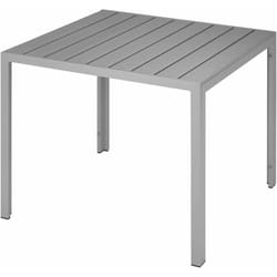 Table de jardin aluminium carrée 90 x 90 cm gris