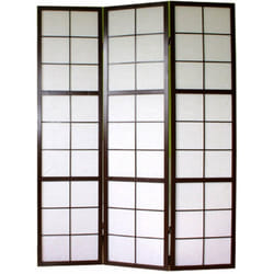 Décoshop26 - Paravent 3 panneaux pans en bois noir et papier riz 175x132cm PAR06037