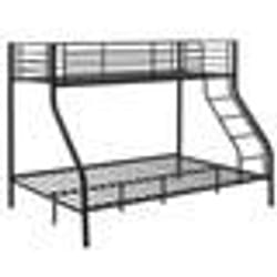 Lit superposé - Metal - Noir - 3 places - 210x1475x168 cm - Échelle incluse