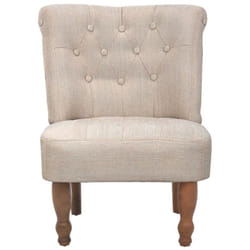 Fauteuil chaise siège lounge design club sofa salon de style france crème tissu