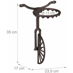 Helloshop26 - Support pot de fleurs modèle vélo mural marron