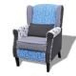 Fauteuil - Design - Patchwork - Bois et tissu - Confortable - Style campagne