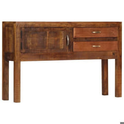 Buffet bahut armoire console meuble de rangement 118 cm bois de manguier massif