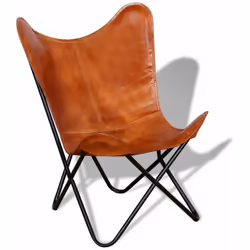 Description générale Notre chaise papillon en cuir véritable au style rétro est conçue pour offrir une détente totale après u ...
