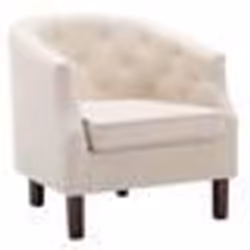 Fauteuil chaise siege lounge design club sofa salon avec revetement en tissu cm beige