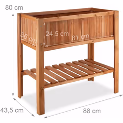 Gain de place : ce potager sur pied mesure HxlxP : 80,5 x 81,5 x 31 cm et est disponible en plusieurs couleur, il est étroit  ...