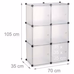 Armoire en plastique moderne à assembler Montage sans perçage ni vissage Meuble de séparation pour le bureau ou le salon Comm ...