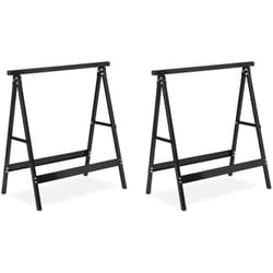 Lot de deux tréteaux en acier 100 kg noir