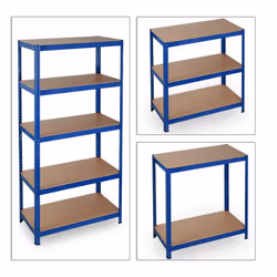 Contenu 1x Étagère de rangement 8x Capuchons pour pieds Étagère bleue à charge lourde Dimensions HxlxP: env. 180 x 90 x 45 cm ...