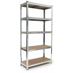 Tagère de rangement charge lourde 179 cm acier galvanisé argenté