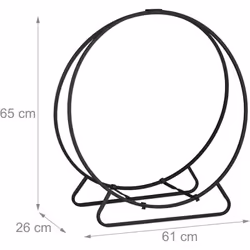 Range-bûches rond - Dimensions HxlxP: env. 65 x 61 x 26 cm - Diamètre intérieur du cercle: env. 59 cm - Capacité de charge :  ...