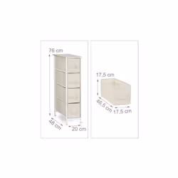 Système d’étagère avec tiroirs • 7 modèles différents disponibles • Matériel : acier, tissu, bois MDF • Couleur: tiroirs beig ...