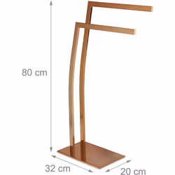 • 2 barres de séchage • Dimensions H x l x P: 84 x 32 x 20 cm • Poids: 3,0 kg • Matériel: en acier inoxydable laqué cuivré • ...