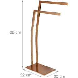 Helloshop26 - Porte-serviettes support salle de bain en acier inox couleur cuivré