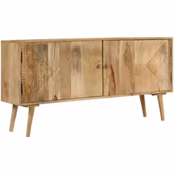 Ce buffet apportera une touche intemporelle à votre décoration intérieure. Le buffet en bois de manguier massif est extrêmeme ...