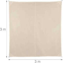 Voile d'ombrage carré 3 x 3 m beige 13_0002942_2
