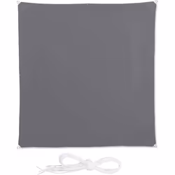 Voile d ombrage carre 5 x 5 m gris