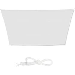 Helloshop26 - Voile d'ombrage trapèze 3 x 5,5 x 4 m blanc