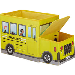 Tabouret pouf coffre boîte à Jouets pouf enfant pliable jaune