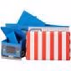 Tabouret pouf coffre boîte à Jouets enfant pliable bleu - Classique - Intemporel