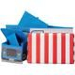 Tabouret pouf coffre boîte à Jouets enfant pliable bleu - Classique - Intemporel