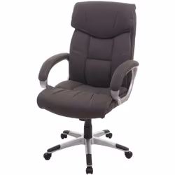 Chaise de bureau pivotante, tissu/textile gris foncé Cette chaise de bureau au design moderne et élégant est non seulement ag ...