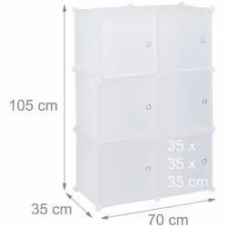 Armoire en plastique moderne à assembler Montage sans perçage ni vissage Meuble de séparation pour le bureau ou le salon Comm ...