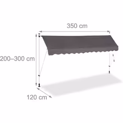 Agréable : Profitez de l’été dans le jardin, sur le balcon ou la terrasse. Protection : Le store vous protège des soudaines p ...