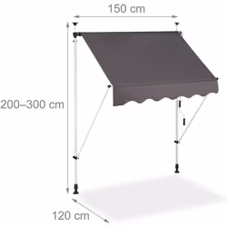 Agréable : Profitez de l’été dans le jardin, sur le balcon ou la terrasse. Protection : Le store vous protège des soudaines p ...