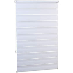 Helloshop26 - Store enrouleur tamisant double face sans perçage 110 x 150 cm blanc