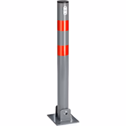Poteau de blocage à utilisation universelle Poteau en acier robuste Sécurité avec verrou à 3 clés Montage solide avec 4 vis L ...