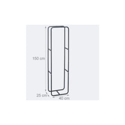 Helloshop26 - tagère porte-bûches de bois de cheminée acier 150 cm