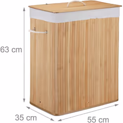 Propriétés Panier à linge pliable: panier rectangulaire avec une capacité de 95 L - HxlxP: env. 63x55x35 cm Séparation pratiq ...