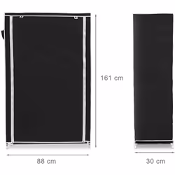Détails sur l'armoire à chaussures pour 45 paires • Dimensions H x l x P: 161 x 88 x 30 cm • Poids: env. 3 Kg • Matériau: Cad ...