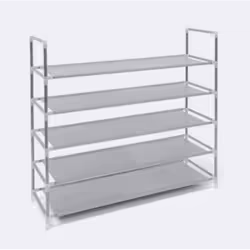 etagere a chaussures meuble souliers bottes etages niveaux 5 niveaux jusqu a 25 paires 905 cm gris