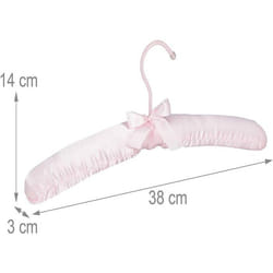 Cintres en satin - Non spécifié - Lot de 5 - Rose - Rembourrage doux - Crochet rotatif 360°