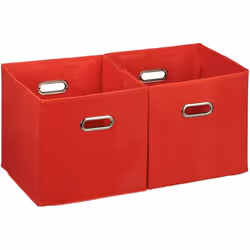 Boîtes d’étagère sans couvercle Lot de 2 corbeilles de rangement pour une utilisation multiple Boîtes en tissu ouvertes pour  ...